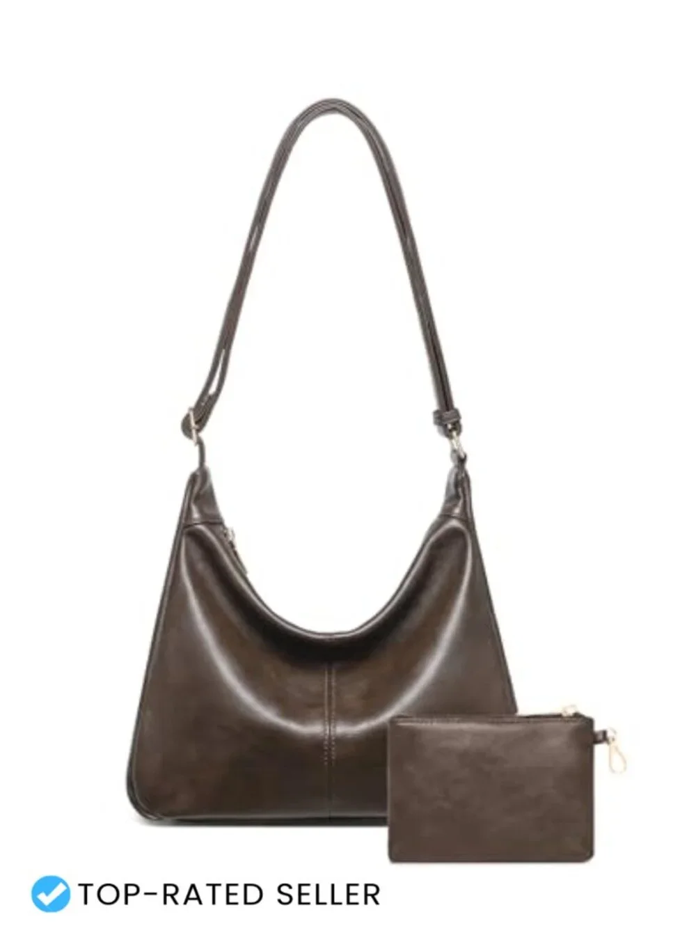 Soft Vegan Leather Hobo Bag Crossbody Shoulder Handbag Tote Purse